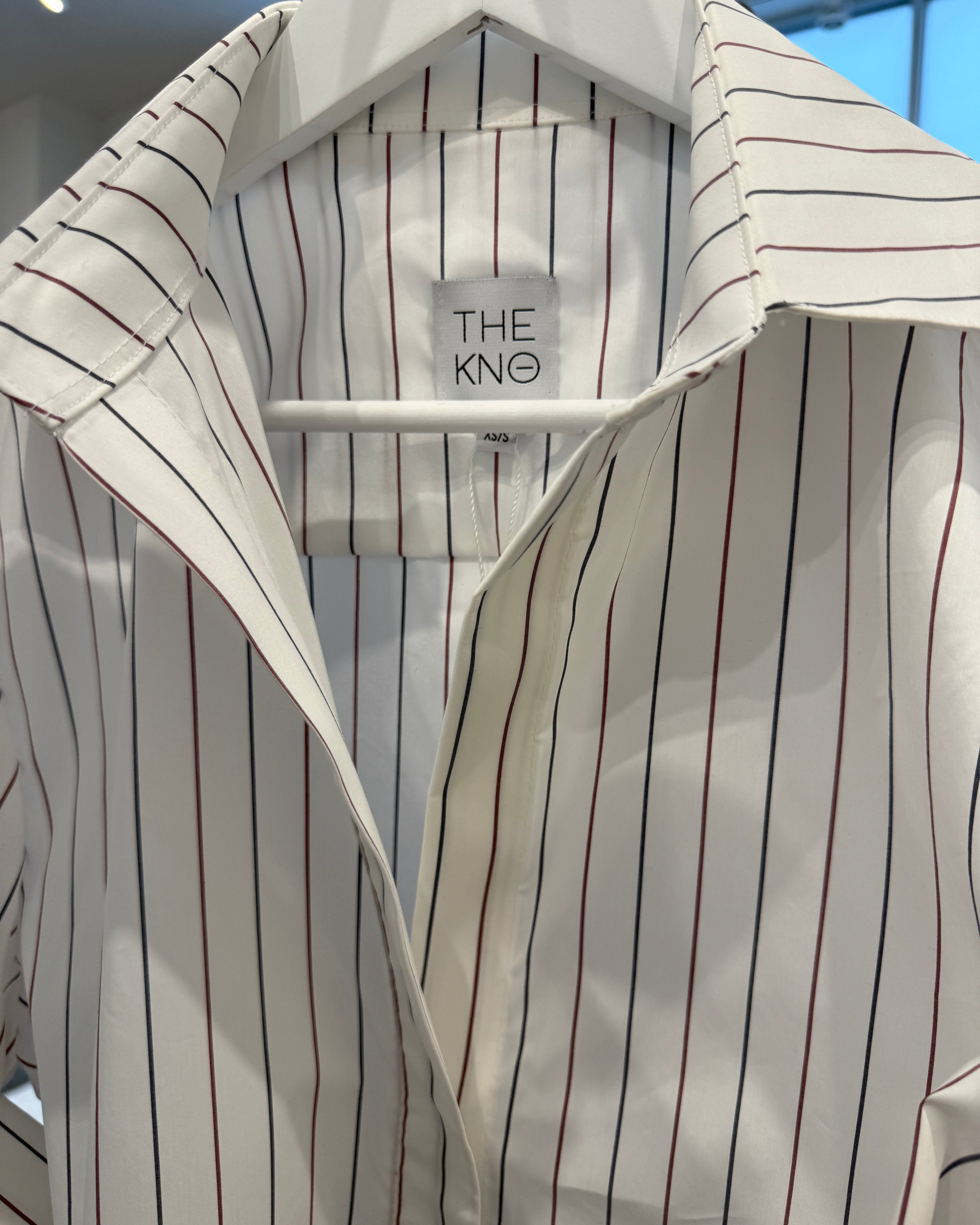 Casual chic look featuring TheKno striped shirt